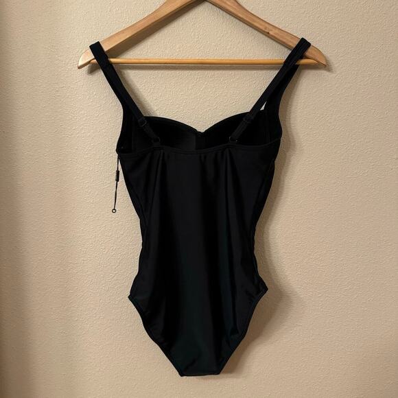 NWOT Niptuck Shaping Tummy Control One Piece Swimsuit Black Womens sz 4 Slimming - Picture 6 of 12